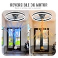 thumbnail image 6 of Low Profile Ceiling Fans with Lights and Remote, 20 in Flush Mount Ceiling Fans with Light, 3000K-6000K Dimmable Fandelier LED Fan Light and Reversible Moter, for Bedroom Living Room, Black, 6 of 8