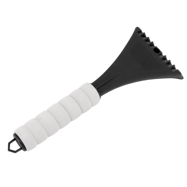 Car Windshield Shovel, Rounded Corner Car Ice Scraper Comfortable and Nonslip Grip Car Window Ice Remover Effort Saving Car Snow Shovel with Raised Teeth and Slots