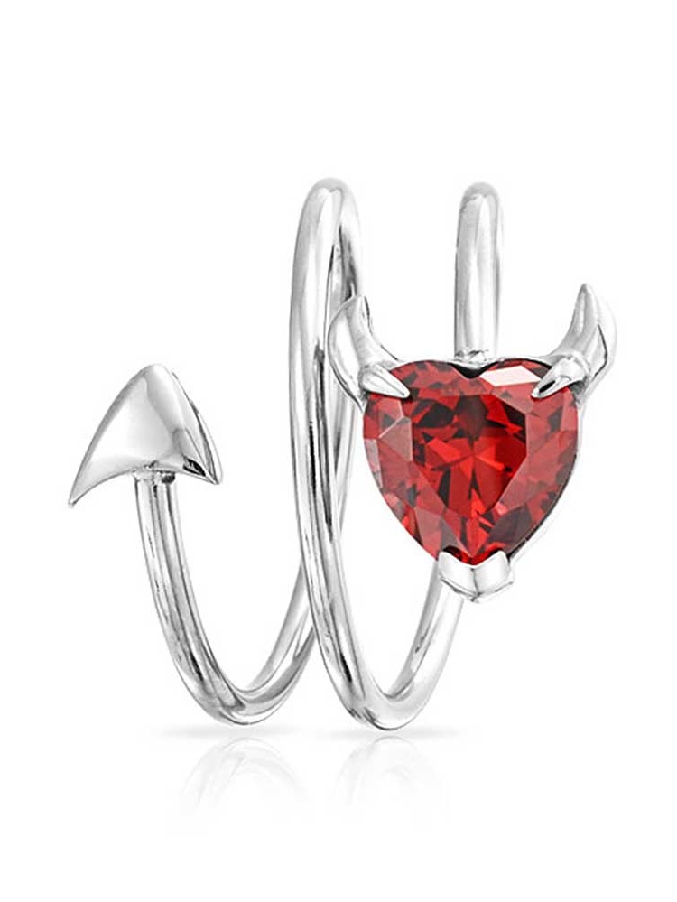 Fashion Cheap Warp Spiral Devil Red CZ 