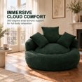 thumbnail image 3 of 5FT Oversized Round Memory Foam Floor Bean Bag Chair with 3 Matching Pillows, 3 of 7