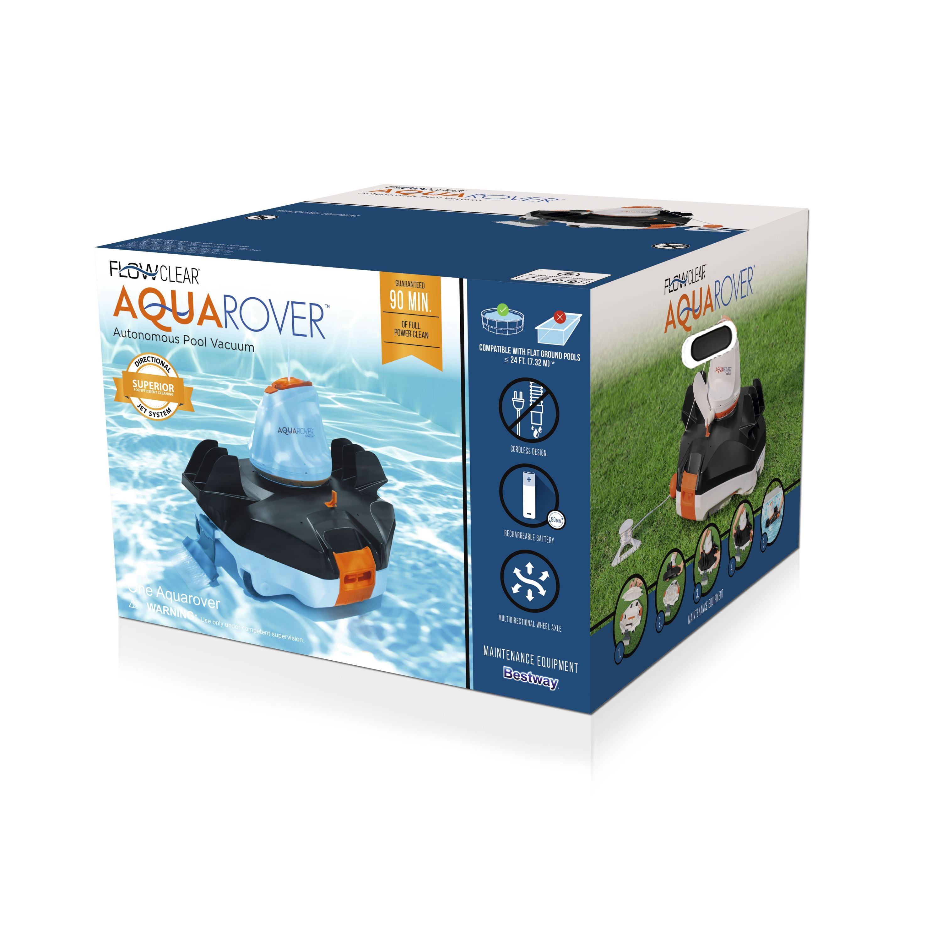 Bestway 58623E Flowclear Aquarover Automatic Pool Cleaning Robot Vacuum