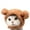 brown, variant on 2PCS Plush Bear Ear Hat for Cats Dogs Cartoon Bear Ear Cap Puppy Costume Adjustable Pet Headgear for Teddydogs Small Dog