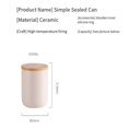 thumbnail image 2 of Simple Ceramics Storage Jars with Wooden Lids Sealed Jars B, 2 of 5