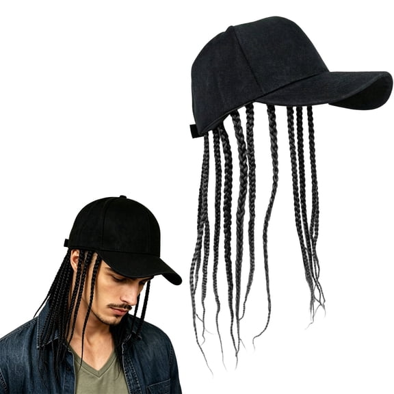 Baseball Cap Wig with Braided Hair - Long Box Braids Hat, 15 Inch Synthetic Hair, Stylish Cosplay, Party, Halloween, Summer Sun Protection, Natural Looking, Women, Hair Extension, Gift, Trendy Hair