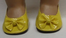 yellow bow shoes