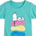 thumbnail image 3 of Peanuts - Summer Edition - Snoopy & Flip Flops - Toddler & Youth Girls Short Sleeve Graphic T-Shirt, 3 of 5