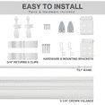 thumbnail image 5 of Lotus & Windoware Cordless 2" Faux Wood Room Darkening Horizontal Blind, 17" W x 64" L, Bright White, Embossed, 5 of 6