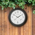 thumbnail image 3 of La Crosse Technology La Crosse 404-89027-INT 18" Outdoor Brown Atomic Analog Temp Clock, 3 of 5
