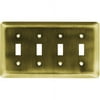 Franklin Brass Rounded Corner Quad Switch Wall Plate, Available in Multiple Colors
