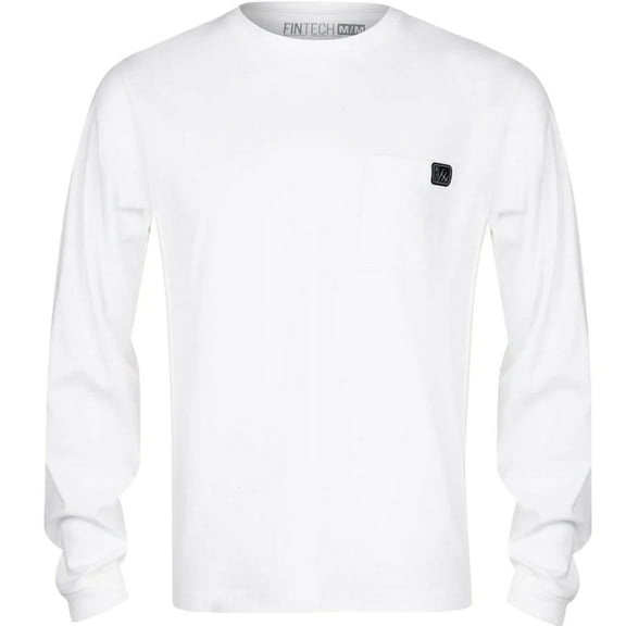 Fintech Box Logo Freedom Long Sleeve T-Shirt - 2XL - Brilliant White