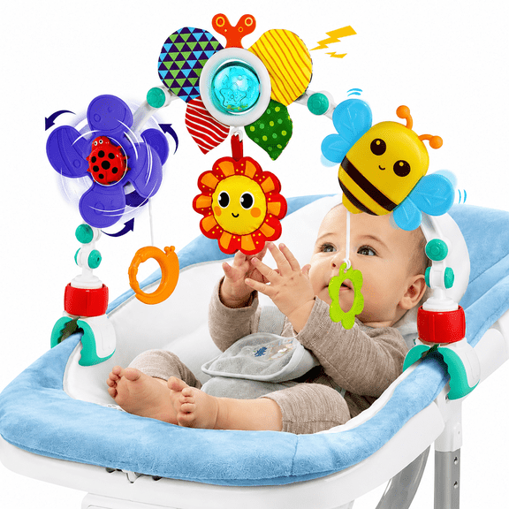 Baby Mobile Toys with Sensory Play, Activity Baby Stroller Arch Toys, Adjustable Crib Mobile for Bassinet, Travel Car Seat Toys for Toddler Boy Girl Newborn 0-24 Months