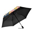 thumbnail image 2 of FORMRS Travel Umbrella Folding Auto Open Close Windproof Rain UV Protection, Pink Floral Wave, 2 of 8