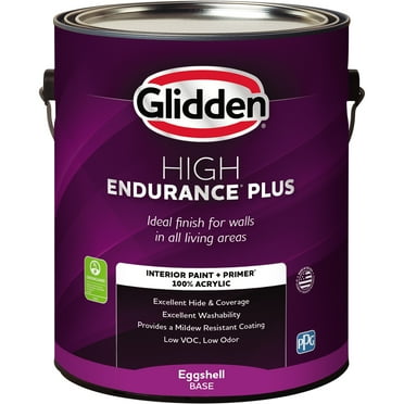 Glidden HEP Interior Paint & Primer Elephant Gray / Grey, Eggshell, 1 Gallon