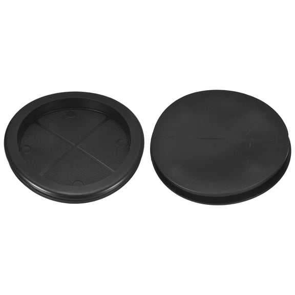 Uxcell 2Pack Rubber Grommets 3-4/8" (90mm) Drill Hole, 3-1/4" (81mm) ID Single Sided Hole Plugs Ring Gasket, Black