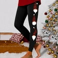 thumbnail image 2 of Fiaer Christmas Womens Leggings High Waisted Trendy Funny Graphic Xmas Pants Plus Size Stretch Printed Comfort Slim Fit Trousers Black M, 2 of 4