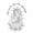 Altotux_MariaPapa_SolidSilver_Span, variant on Silver Embroidered Virgin Mary & Pope Applique Patch Metallic Santa Maria Papa Motif (No Letters)