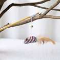thumbnail image 2 of Cat Teaser Toy Wooden Faux Feather Mouse Shape Cat Teaser Wand Cat Training Toy, 2 of 6