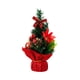 thumbnail image 4 of Mini árbol de Navidad artificial, árbol de Navidad de mesa, decoraciones navideñas DIY para Rojo, 4 of 9