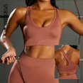 thumbnail image 2 of Chaleco deportivo sexy de punto sin costuras, pantalones de cintura alta y levantamiento de cadera, chaleco deportivo para mujer, 2 of 6