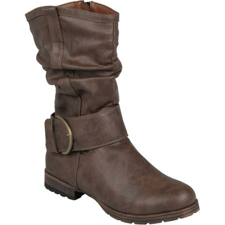 Brinley Co. Women's Slouchy Buckle Detail Boots - Walmart.com