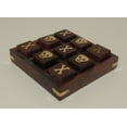 thumbnail image 4 of Moby Dick Specialties Skull and Crossbones 5 inch Square Wood Mini Tic Tac Toe Game Board, 4 of 5
