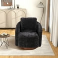 thumbnail image 2 of 30.3"W Swivel Barrel Accent Chair, Comfy Round Single Sofa Chair, 360 Degree Club Chair Lounge Armchair for Living Room Bedroom, 2 of 8