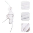 thumbnail image 4 of LEEYNEER Lacets Lacets Élastiques Plats en Coton pour Enfants Robe Ronde Ruban Coloré Lacets en Cuir Blanc, 4 of 7