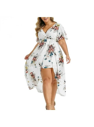 Walmart white plus size dresses sales