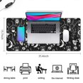 thumbnail image 5 of Long Mouse Pads for Desk,Black Tarot Moon Moth Pattern Desk Mats on Top Of Desks, Desk Mouse Pad Extra Large with 3mm Non-Slip Base and Stitched Edge for Gaming,Office,Work,Home 35.4"x15.7", 5 of 6