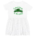 thumbnail image 3 of Inktastic St. Patrick's Day Cutest Clover in the Patch in Plaid Girls Toddler Dress, 3 of 5