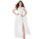 thumbnail image 4 of Diosa de la libertad, personaje de la mitología griega antigua, vestido de diosa blanca sexy con abertura alta, 4 of 5