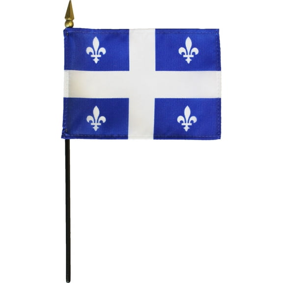 Quebec - 4"X6" Stick Flag