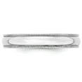 thumbnail image 2 of Auriga Fine Jewelry 10K White Gold 4mm Lightweight Milgrain Half Round Wedding Band for Women Size 4, 2 of 5