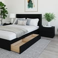 thumbnail image 4 of Nexera Harper Ensemble de Chambre à Coucher Réversible 4 Pcs avec Rangement, Noir, Queen, 4 of 6