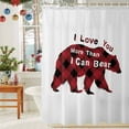 thumbnail image 4 of Christmas Shower Curtain Red Plaid Shower Curtains for Bathroom Winter Holiday Xmas Decor, Waterproof Polyester Shower Curtain Set with Hooks, Extra Long 72" x 84" Polar Bears Christmas, 4 of 7