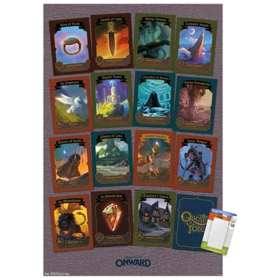 Disney Pixar Onward - Cards Wall Poster, 22.375" x 34"