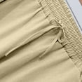 thumbnail image 6 of Eryao Big and Tall Mens Two Piece Set Casual Long Sleeve Hoodies and Side Button Shorts with Pockets Summer Beach Vacation Lounge Sets,Khaki,XL, 6 of 7