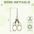 thumbnail image 2 of FACEGA 2Pcs Scissors All Purpose,Pointed 5.1" Scissors for Office,Carved Handle Embroidery Scissors,Cyan, 2 of 7