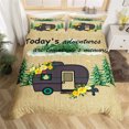 thumbnail image 1 of Maxcorners Camping Trailer Duvet Cover For Rv Decor, Jungle Tree Yellow Flowers, 1 of 3