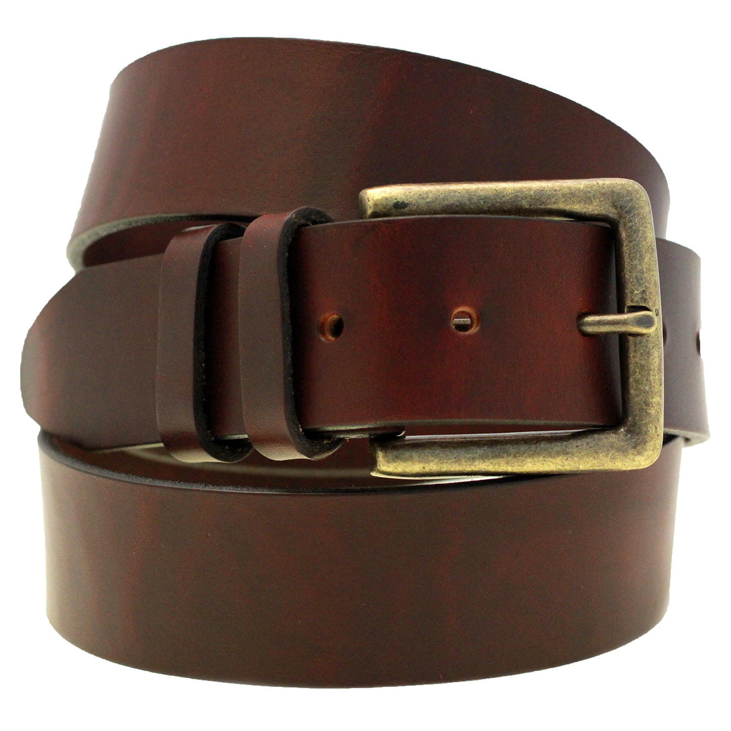 1 1/2 Chestnut Oil Tanned Latigo Leather Belt Antique Brass Buckle ...