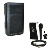 Peavey DM 112 Dark Matter Pro Audio DJ 650W Powered 12" Speaker & PVi 100 Mic