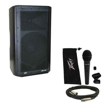 Peavey DM 112 Dark Matter Pro Audio DJ 650W Powered 12" Speaker & PVi 100 Mic