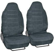 BDK Regal Car Seat Covers, Dotted Cloth 2 Piece Premium High Back Seat Covers