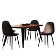 thumbnail image 4 of Homy Casa 63 inch Dining Set for 4, Large Table with Upholstered Chairs, 4 of 10