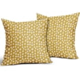 thumbnail image 2 of Yellow Cream Dots Pillow Covers 18x18 Set of 2 Boho Design Polka Dot Throw Pillows Modern Trendy Print Outdoor Decorative Pillowcase Square Linen Cushion Cases Decor for Sofa Couch Bed, 2 of 6