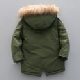 thumbnail image 3 of 2DXuixsh Winter Coats for Boys Size 10/12 Kids Boy's Coats Quilted Pu-Ffer Lined Jacket Thick Winter Coats Hooded Winter Water-Proof Par-Ka Outerwear Kid Coat Boy Polyester Green 120, 3 of 4