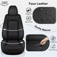 thumbnail image 6 of JIAMAOXIN Car Seat Covers Fit for Hyundai Tucson 2010-2025: Full Set Leather Seat Covers Waterproof Airbag Compatible Automotive Seat Cushion Protector(5 Seats,Black), 6 of 7