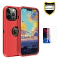 thumbnail image 1 of Xhy iPhone 13 Pro Case + Screen Protectors, Heavy Duty Hard Shockproof Armor Protector Case Cover for iPhone 13 Pro Phone Case (Red+Black), 1 of 7