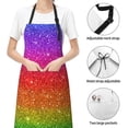 thumbnail image 6 of Picia Rainbow Glitter Waterproof Apron for Unisex Adult - Adjustable Bib Apron with Pockets, Ideal for Cooking, Gardening, Painting, and Household Chores, 6 of 9
