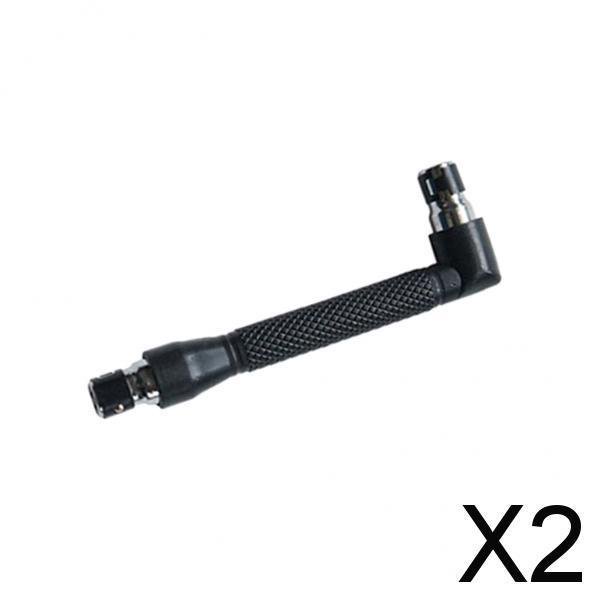 de llave de trinquete de ángulo recto de 2X 1/4 pulgadas 72 con mango largo 2 piezas